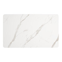 Lancaster Table & Seating 36" x 60" Rectangular Thermo-Formed MDF Table Top with White Marble Finish