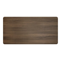 Lancaster Table & Seating 36" x 72" Rectangular Thermo-Formed MDF Table Top with Dark Walnut Finish