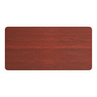 Lancaster Table & Seating 30" x 60" Rectangular Thermo-Formed MDF Table Top with Red Mahogany Finish