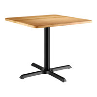 Lancaster Table & Seating 36" x 36" Square Thermo-Formed MDF Standard Height Table with Maple Finish