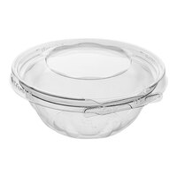 Inline Plastics Safe-T-Fresh 12 oz. Tamper-Resistant, Tamper-Evident Bowl with Hinged Dome Lid - 240/Case