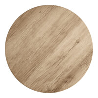 Lancaster Table & Seating 36" Round Thermo-Formed MDF Table Top with Gray Wood Finish