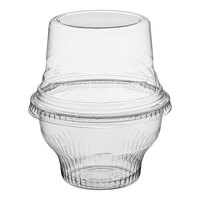 Choice 8 oz. Clear Plastic Dessert Cup with Tall Dome Lid - 50/Pack