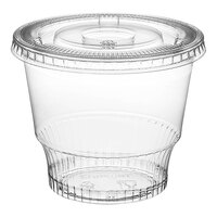 Choice 12 oz. Clear Plastic Dessert Cup with Flat Lid - 50/Pack