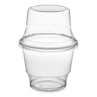 Choice 12 oz. Clear Plastic Dessert Cup with Tall Dome Lid - 50/Pack