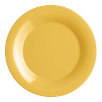 Acopa Foundations 11 3/4" Yellow Wide Rim Melamine Plate - 12/Pack