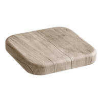 Lancaster Table & Seating 8 inch x 8 inch Square Thermo-Formed MDF Table Top with Gray Wood Finish - Sample
