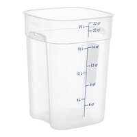 Cambro CamSquares® FreshPro 22 Qt. Translucent Square Polypropylene Food Storage Container