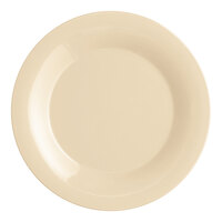 Acopa Foundations 10 5/8" Tan Wide Rim Melamine Plate - 12/Pack