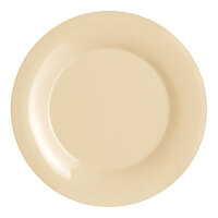 Acopa Foundations 9 1/4" Tan Wide Rim Melamine Plate - 12/Pack