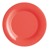 Acopa Foundations 9 1/4" Orange Wide Rim Melamine Plate - 12/Pack