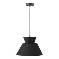 Globe Novogratz Mid-Century Modern Black Linen Chandelier - 120V, 60W