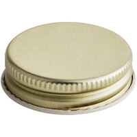 38/400 Gold Metal Lid with Plastisol Liner - 100/Pack