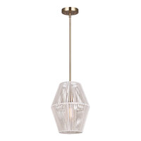 Canarm Willow Gold Pendant Light with White String Shade - 120V, 60W