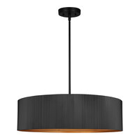 Canarm Rexton 22" Diameter Matte Black 3-Light Modern Chandelier - 120V, 60W