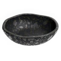 Dalebrook by BauscherHepp Mineral 15.2 oz. Black Crackle Melamine Bowl - 6/Case