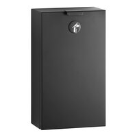 Bobrick B-35139.MBLK TrimLineSeries 0.6 Gallon Surface Mounted Sanitary Napkin Disposal Receptacle with Matte Black Finish