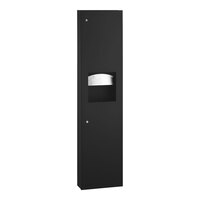Bobrick B-380349.MBLK TrimLineSeries 3.8 Gallon Surface-Mounted Paper Towel Dispenser / Waste Receptacle with Matte Black Finish
