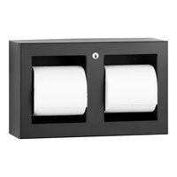 Bobrick B-3588.MBLK TrimLineSeries Surface Mounted Matte Black Stainless Steel Double Toilet Tissue Dispenser