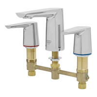 LakeCrest by T&S BP-2995 0.5 GPM Deck-Mount Faucet with 4 5/16" Rigid Cast Spout, 8" Centers, Lever Handles, and Ceramic Cartridges