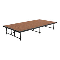 National Public Seating Transfix 48" x 96" x 16" - 24" Height Adjustable Hardboard Portable Stage Platform