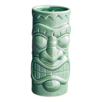 Acopa 21 oz. Green Ceramic Tiki Mug - Sample