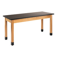 National Public Seating Wood Science Lab Table with Trespa Top - 36" Height