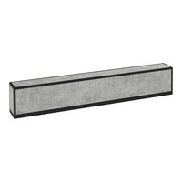 Bon Chef Nexus 70 3/4" x 8" x 8" Bar Top with Black Anodized Aluminum Frame and Concrete Laminate NX-1-BAR-B-C