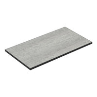 Bon Chef Nexus 17 3/4" x 31 1/2" Quarter Size Countertop Panel with Black Anodized Aluminum Frame and Concrete Laminate NX-14-CT-B-C