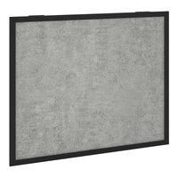 Bon Chef Nexus 35 1/2" x 31 1/2" Half Size Front Panel with Black Anodized Aluminum Frame and Concrete Laminate NX-12-FP-B-C