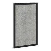 Bon Chef Nexus 17 3/4" x 31 1/2" Quarter Size Front Panel with Black Anodized Aluminum Frame and Concrete Laminate NX-14-FP-B-C