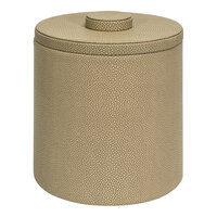 room360 Belize 3.5 Qt. Dune Faux Shagreen Ice Bucket with Dune Lid RIB023BEL21 - 4/Case