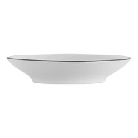 International Tableware Torino Bistro 22 oz. Black Band Porcelain Pasta Bowl - 12/Case