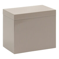 room360 New York 2 Qt. Stone Resin Rectangular Ice Bucket with Stone Lid RIB005BET20 - 4/Case