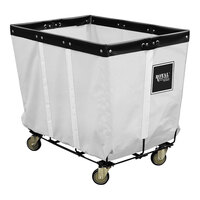 Royal Basket Trucks 20 Cu. Ft. Canvas Permanent Liner Basket Truck with Steel Base and 2 Rigid / 2 Swivel Casters R16-CCW-PWC-3UNT