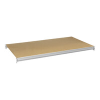 Hallowell 96" x 24" Light Gray Bulk Rack Shelf Level with Particleboard Decking HBRL9624P-PL