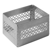 American Metalcraft 12 1/8" x 10" x 8 1/8" 1/2 Size Stainless Steel Collapsible Milk Crate / Riser