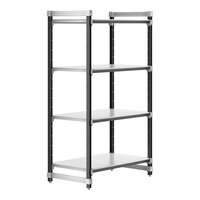 Cambro EXU244272S4480 Camshelving® Elements XTRA 4-Shelf Solid Starter Unit - 24'' x 42'' x 72''