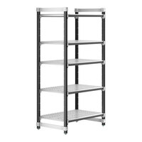 Cambro EXU243672V5480 Camshelving® Elements XTRA 5-Shelf Vented Starter Unit - 24'' x 36'' x 72''