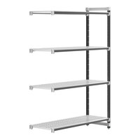 Cambro EXA216084V4480 Camshelving® Elements XTRA 4-Shelf Vented Add-On Unit - 21'' x 60'' x 84''