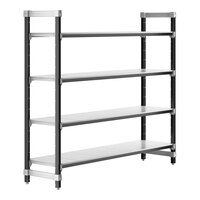 Cambro EXU187264S4480 Camshelving® Elements XTRA 4-Shelf Solid Starter Unit - 18'' x 72'' x 64''
