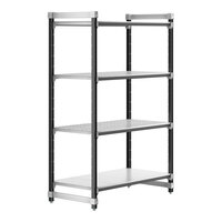 Cambro EXU244872VS4480 Camshelving® Elements XTRA 4-Shelf Combo Starter Unit - 24'' x 48'' x 72''
