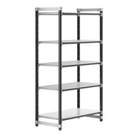 Cambro EXU244884VS5480 Camshelving® Elements XTRA 5-Shelf Combo Starter Unit - 24'' x 48'' x 84''