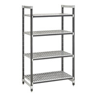Cambro EXU246064V4480 Camshelving® Elements XTRA 4-Shelf Vented Starter Unit - 24'' x 60'' x 64''