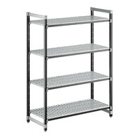 Cambro EXU245472V4480 Camshelving® Elements XTRA 4-Shelf Vented Starter Unit - 24'' x 54'' x 72''