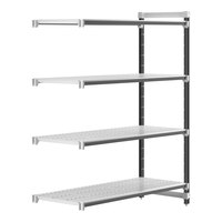 Cambro EXA246072V4480 Camshelving® Elements XTRA 4-Shelf Vented Add-On Unit - 24'' x 60'' x 72''