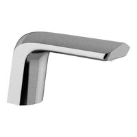 Sloan 33153027 Optima Polished Chrome Deck Mount Sensor Faucet with 0.5 GPM Multi-Laminar Spray, Low-Integrated Base Body, 8" Trim Plate, Transformer Box, Below-Deck Thermostatic Mixing Valve, and IoT Smart Capabilities