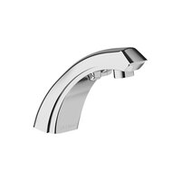 Sloan 33153067 Optima Polished Chrome Deck Mount Sensor Faucet with 0.5 GPM Multi-Laminar Spray, Mid-Integrated Base Body, 4" Trim Plate, Transformer Box, Below-Deck Manual Mixing Valve, and IoT Smart Capabilities
