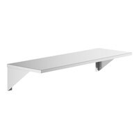 Lavex 8" x 24" Stainless Steel Wall-Mount Shelf