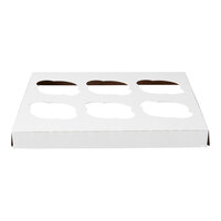 Baker's Lane Reversible Cupcake Insert for 10" x 10" Box - Standard - Holds 6 Cupcakes - 200/Case